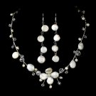 Dainty Keshi Pearl Necklace Earring Bridal Set NE 8137