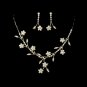 Gold & Ivory Pearl Floral Jewelry Set NE 142