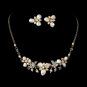 Keshi Pearl Necklace Earring Bridal Set NE 8147