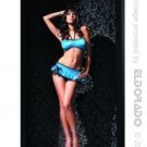 Halter bandeau & ruffle skirt blue o/s
