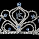 Light Blue Sweet 15 or Sweet 16 Tiara HP 242