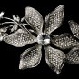 Immaculate Antique Silver Side Accented Flower Headpiece 9945