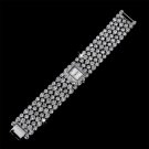 Rhinestone Crystal Bridal Watch 15 Silver
