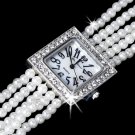 Rhinestone Crystal Bridal Watch 20 Silver