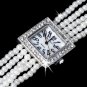 Rhinestone Crystal Bridal Watch 20 Silver