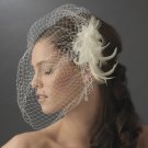 Feather Fascinator with Cage Veil HP 7796