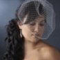 Russian Style Bird Cage Blusher Face Veil with Swarovski Rhinestone Edge V Cage 703