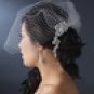 French Bird Cage Veiling with scattered Swarovski Rhinestones (VCage 702)