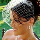 Bird Cage Couture Bridal Veil on Comb White or Ivory (VCage 700)