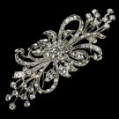 Vintage Silver Crystal Bridal Brooch 3268