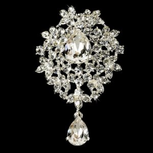 Swarovski Crystal Dangle Brooch 3438