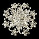 Magnificent Floral Crystal Brooch 3166
