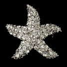 Starfish Crystal CZ Brooch 3168