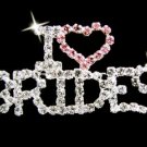 " I Love Brides " Rhinestone Pin