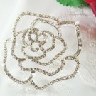 Cubic Zirconia Rose Bridal Brooch 6277
