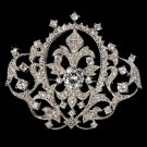 Elegant Vintage Crystal Bridal Pin for Hair or Gown Brooch 8007