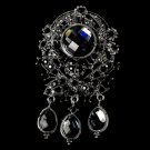 Large Black Crystal Celebrity Style Brooch Brooch 8777
