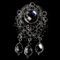 Large Black Crystal Celebrity Style Brooch Brooch 8777