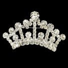 Silver Stunning Rhinestone Crown Brooch 30312