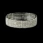 5 Row Swarovski Rhinestone Stretch Bracelet B8015 Clear