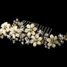 Elegant Gold Floral Hair Comb 037