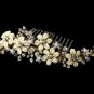 Elegant Gold Floral Hair Comb 037