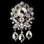 Large AB Crystal Celebrity Style Brooch for Gown or Hair - Brooch 8777