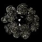 Large Black Crystal Celebrity Style Brooch for Gown or Hair - Brooch 8779