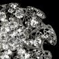Antique Silver Ruffle Rhinestone Blossom Bridal Brooch 33