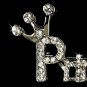 Silver Princess Rhinestone Brooch 30110