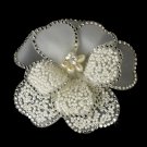 Stunning Modern Unique Flower Hair Clip / Brooch Adorn in Rhinestones - Brooch 41