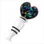 ART GLASS HEART WINE STOPPER