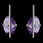 Silver Designer Earrings wtih Lavender Stones E 3500