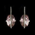 Silver with Pink Stone Designer Earrings E3500-P