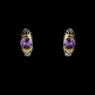 Silver with Amethyst Stone Designer Earrings E 1246
