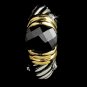 Silver with Black Stone Designer Earrings E 1246