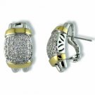 Silver Rhinestone Cluster Designer Earrings E 4240