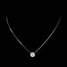Large Cubic Zirconia Solitaire Pendant N 2442