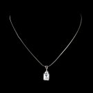 Emerald Cut Cubic Zirconia Pendant N2446