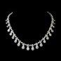 Gorgeous Cubic Zirconia Drop Silver Accent Necklace N 2404