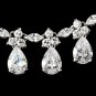 Gorgeous Cubic Zirconia Drop Silver Accent Necklace N 2404
