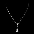 Silver Cubic Zirconia Drop Pendant N3609