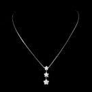 Silver Cubic Zirconia Flower Pendant N3617