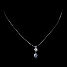 Silver-Clear Crystal and Cubic Zirconia Pendant N3784