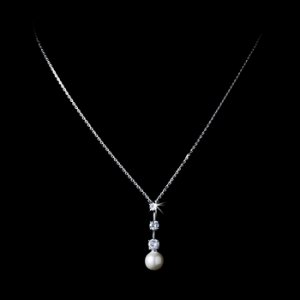 Necklace 3863 Silver White