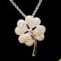 CZ Irish Four Leaf Clover Bridal Pendent N 8111