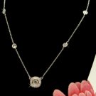 Silver Clear Bridal Necklace N 8112