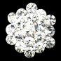 Clear Crystal Cluster Clip On Earring E 500