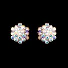 AB Crystal Cluster Clip On Earring E 500
