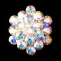 AB Crystal Cluster Clip On Earring E 500